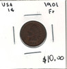 United States: 1901 1 Cent F15