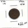 United States: 1901 1 Cent VF30