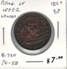 Bank of Upper Canada: 1857 Half Penny  PC-5D