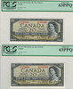 Canada: 1954 $20 Bank of Canada Devil's Face 10 Banknotes in Sequence PMG MS63PPQ