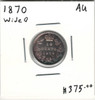 Canada: 1870 10 Cents Wide 0 AU50