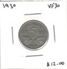 Canada: 1930 5 Cent VF30