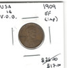 United States: 1909 1 Cent VDB EF40 with Imperfections