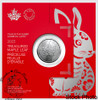 Canada: 2023 $5 Treasured Silver Maple Leaf Year of the Rabbit 1 oz  Pure Silver Coin