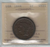 United States: 1844 1 Cent Braided Hair ICCS VF20