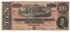 United States: 1864 $10 Confederate States of America Banknote