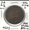 South Africa: 1896 2 1/2 Shilling with Edge Solder