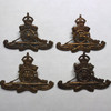 Royal Canadian Artillery Group of 4 WWI Era Collar Badges