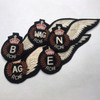 Royal Canadian Air Force Group of 5 WWII-Era King's Crown Wing Patches