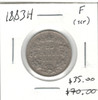 Canada: 1883H 25 Cent F12 with Scratch