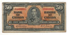 Canada: 1937 $50 Bank Of Canada Banknote B/H  BC-26b