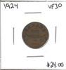 Canada: 1924  1 Cent   VF30