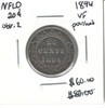 Canada: Newfoundland: 1894 20 Cent Obv. 2 VF20 Polished