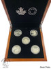Canada: 2014 $25 O Canada Series Silver 5 Coin Set in Wooden Box *Toned*