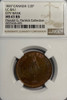 Canada: Lower Canada: 1837 Half Penny Token; CH. LC-8A1 NGC MS63BN