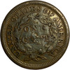United States: 1855 1 Cent Devins & Bolton Counterstamp, Breton 569A
