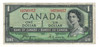 Canada: 1954 $1 Bank Of Canada Devil's Face Banknote E/A