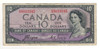 Canada: 1954 $10 Bank Of Canada Devil's Face Banknote  BC-32a