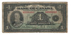 Canada: 1935 $1  Banknote -  Bank of Canada   English  BC-1a