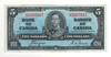 Canada: 1937 $5 Bank Of Canada Banknote E/S  BC-23c