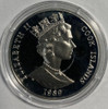 Cook Islands: 1989 50 Dollar Olympics Running / Biathlon Silver Coin