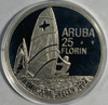 Aruba: 1992 25 Florin Olympics Sailing Silver Coin