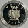 Malta: 1996 5 Liri Olympics Waterball Silver Coin