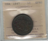 United States: 1847 Large Cent ICCS EF40