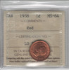 Canada: 1938  1 Cent ICCS  MS64 Red