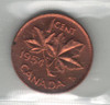 Canada: 1954  1 Cent SF ICCS MS63 Red