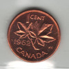 Canada: 1962 1 Cent Hanging 2 ICCS MS64 Red