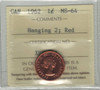 Canada: 1962 1 Cent Hanging 2 ICCS MS64 Red