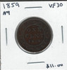 Canada: 1859 1 Cent Narrow 9 VF30