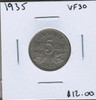 Canada: 1935  5 Cent VF30