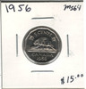 Canada: 1956 5 Cent MS64