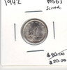 Canada: 1942 10 Cent MS63 with scratch