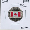 Canada: 2015 25 Cent Flag Proof Non-Silver