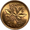 Canada: 1940 1 Cent MS63 with Fingerprint