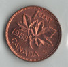 Canada: 1953 1 Cent NSF ICCS MS65 Red