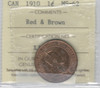 Canada: 1910 1 Cent  ICCS MS62RB