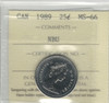 Canada: 1989 25 Cent ICCS MS66