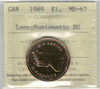 Canada: 1989 Loon Dollar ICCS MS67