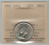 Canada: 1955 25 Cents ICCS MS65 #2