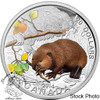 Canada: 2014 $20 Baby Animals: Baby Beaver Coloured Pure Silver Coin. **Toned**