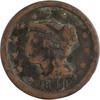 United States: 1848 1 Cent Braided Hair VG