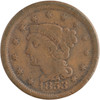 United States: 1853 1 Cent Braided Hair VG