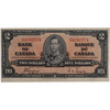 Canada: 1937 $2 Bank Of Canada Banknote Coyne-Towers Z/B VF