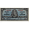 Canada: 1937 $5 Bank Of Canada Banknote Coyne-Towers Z/C VF