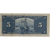 Canada: 1937 $5 Bank Of Canada Banknote Coyne-Towers VF30