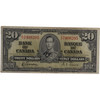 Canada: 1937 $20 Bank Of Canada Banknote Gordon-Towers E/E F